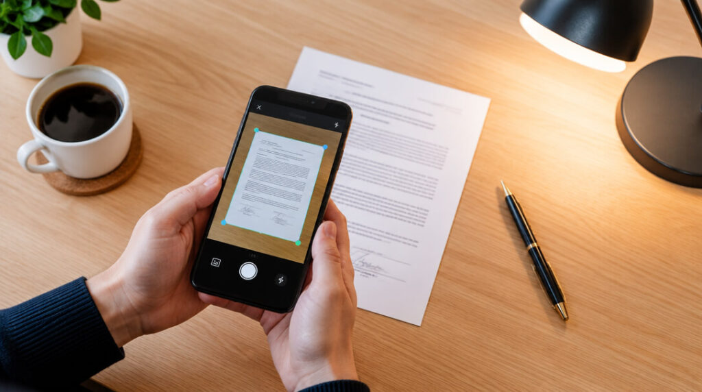 Como escanear documentos com a câmera do celular usando aplicativos gratuitos passo a passo.